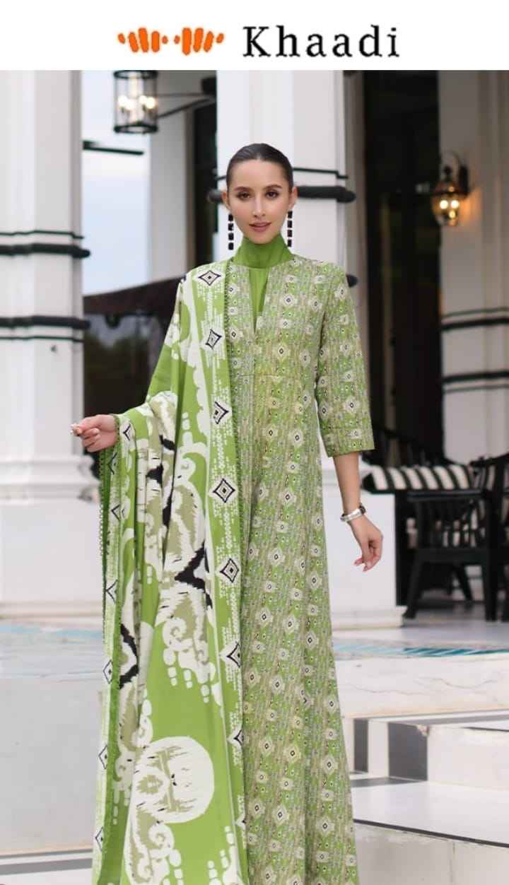 ✨ Khaadi Brand ✨ 3 Piece Digital Printed Lawn Unstitched Suit New Collection 2025 For Women