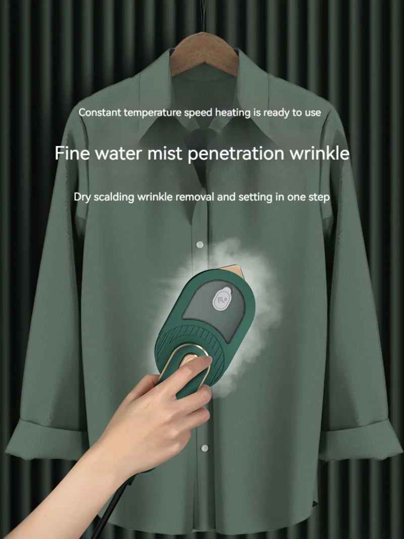 Portable Garment Steamer for Clothes, Lightable Professional Fabric Wrinkle Remover for Home & Travel, No Ironing Board Needed