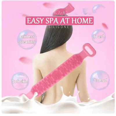 Silicone Body Scrubber Back Massage Exfoliating Sponge Bathroom Bath Brush