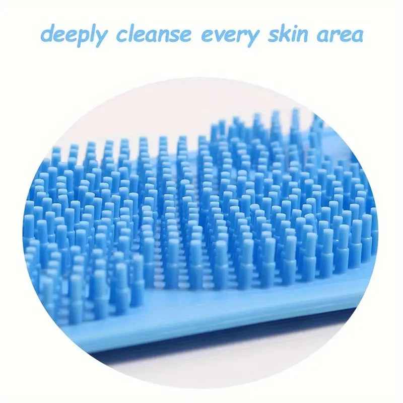 Silicone Body Scrubber Back Massage Exfoliating Sponge Bathroom Bath Brush