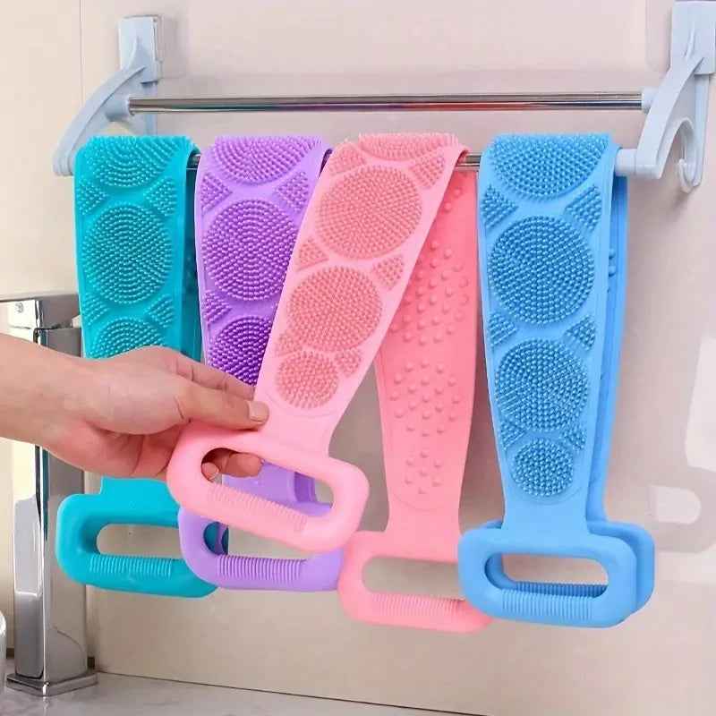 Silicone Body Scrubber Back Massage Exfoliating Sponge Bathroom Bath Brush