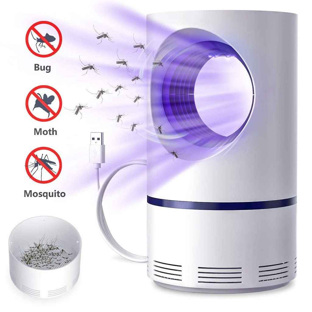 Electric Mosquito Trap Blue Light Mosquito Killer Lamp with USB Power Suction Fan No Zapper Child Safe