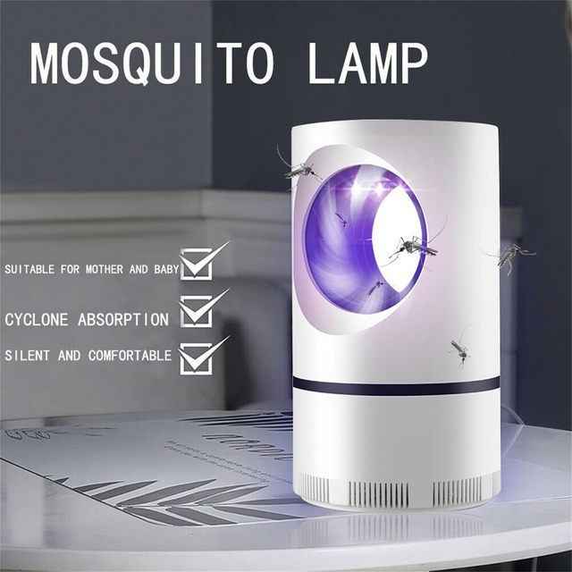 Electric Mosquito Trap Blue Light Mosquito Killer Lamp with USB Power Suction Fan No Zapper Child Safe