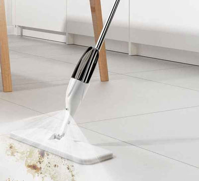 Mops The Cleaning System Of The White Mop Group With Handle Is Replaced By A Professional Mop With Washable Microfiber Mat Rotary Mop