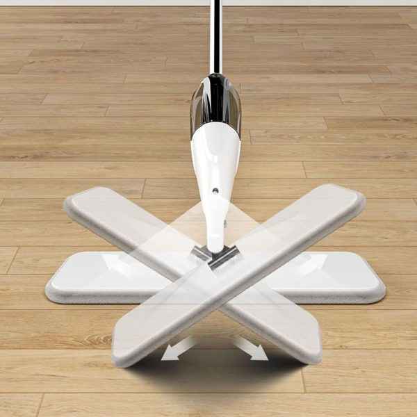 Mops The Cleaning System Of The White Mop Group With Handle Is Replaced By A Professional Mop With Washable Microfiber Mat Rotary Mop